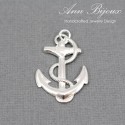 Anchor Charm/Sterling Silver Charm with Jump Ring