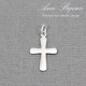 Minimalist Cross Charm/Sterling Silver Charm with Jump Ring