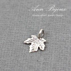 Sterling Silver Maple Charm
