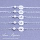 Set of 3,4,5 Bridesmaid Initial with Pearl Bracelet