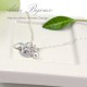 Dainty Sterling Silver Initial Heart Necklace