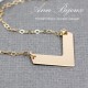 Personalized Hand Stamped Chevron Necklace