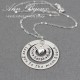 Personalized Hand Stamped "I Love You To The Moon and Back" Message Necklace