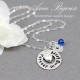 Personalized Hand Stamped "Forever in My Heart" with Initial Necklace