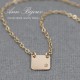 Personalized Gold Square Plate Necklace