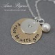 Hand Stamped 'Peace be with you' Message Necklace