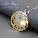 Hand Stamped 'Peace be with you' Message Necklace