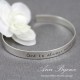 Personalized Sterling Silver Hand Stamped Special Quotes Cuff Bracelet