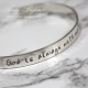 Personalized Sterling Silver Hand Stamped Special Quotes Cuff Bracelet