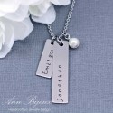Personalized Hand Stamped Name Bar Necklace