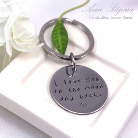 Personalized Stainless Steel Message Keychain
