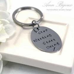 Personalized Stainless Steel Inspirational Keychain