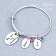Personalized Hand Stamped Message " You are My Sunshine"Bangle Bracelet