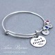 " Best Friends" Personalized Hand Stamped Message Bangle Bracelet