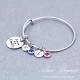" Love My Family" Personalized Hand Stamped Message Bangle Bracelet