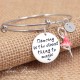 Hand Stamped Ballerina Bangle Bracelet -" Dancing is the closest thing to magic " 