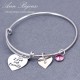 Hand Stamped " Love my family " Message Bracelet