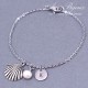 Hand Stamped Seashell with Initial Bracelet