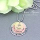 Personalized Family Tree Multi Tone Necklace