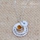 Sterling Silver Hand Stamped "Faith Hope Love" Initila Necklace