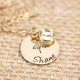 Tree of Life Hand Stamped Gold Filled Necklace