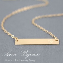 Personalized Gold Filled Name Plate Necklace