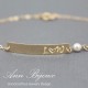 Customized Gold Filled Hammered Name Plate Bracelet