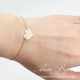 Charlize Theron Replica Gold Filled Dainty Heart Bracelet
