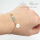 Gold Filled Initial with Faceted Birthstone Bracelet