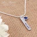 Personalized Vertical Bar Nameplate Necklace