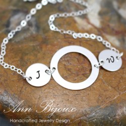 Personalized Hand Stamped Initial Chain Link Bracelet