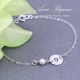 Hand Stamped Dainty Initial with Pearl Bridesmaid Bracelet