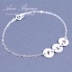 Personalized Stamped Initial Link Bracelet