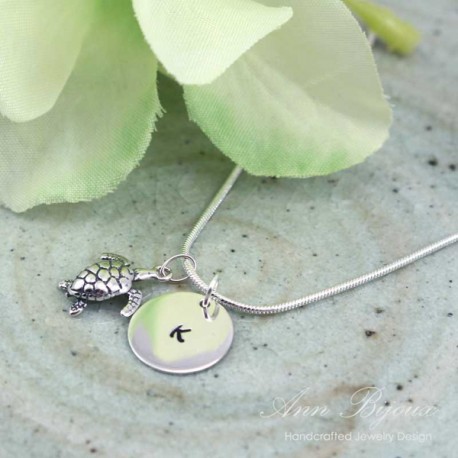 Personalized Initial with Lucky Charm Necklace
